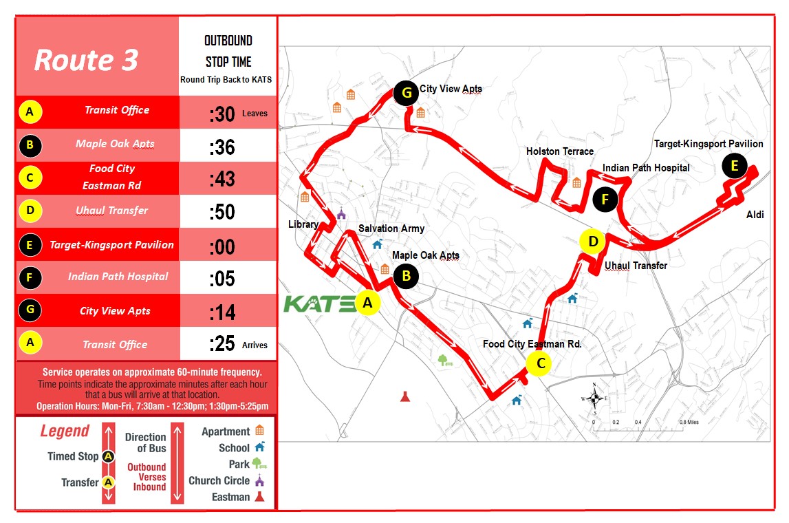 Routes - Kingsport Area Transit Service